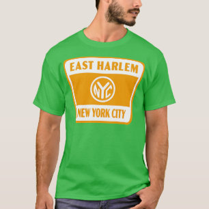 East Harlem New York City Retro Token Badge White T-Shirt