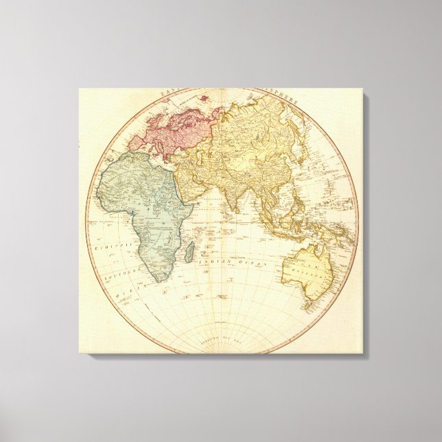 East Hemisphere  map Canvas Print (Front)