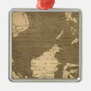 East India Islands Map by Arrowsmith Metal Tree Decoration