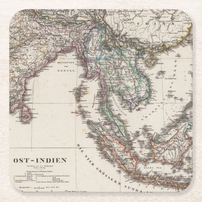 East India Square Paper Coaster (Front)