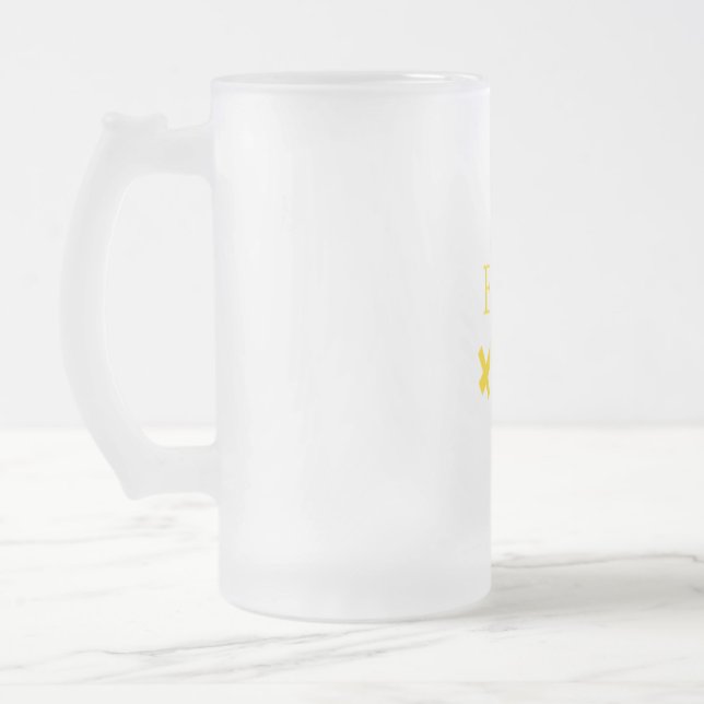 East India Trading Company Glass Frosted Glass Beer Mug (Left)