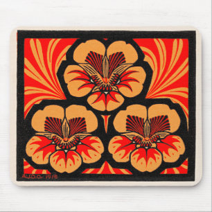 East Indian Cherry, art nouveau, Mouse Mat