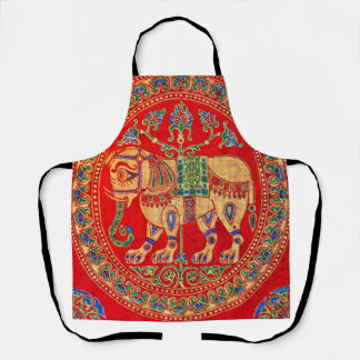 East Indian elephant print Apron