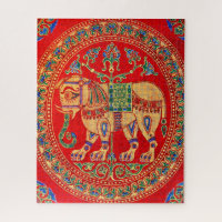 East Indian elephant print