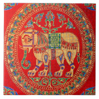East Indian elephant print