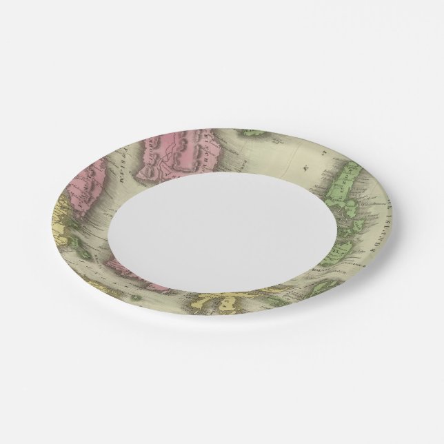 East Indian Isles Paper Plate (Angled)