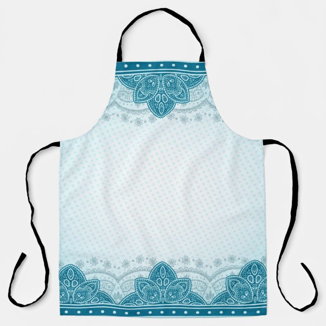 East indian pattern mandala paisley apron (Front)