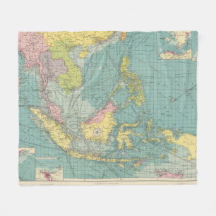 East Indian ports Fleece Blanket