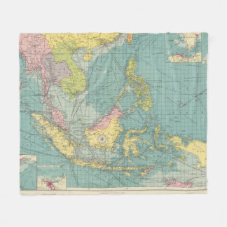East Indian ports Fleece Blanket