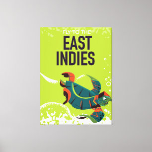 East Indies vintage travel poster art. Canvas Print