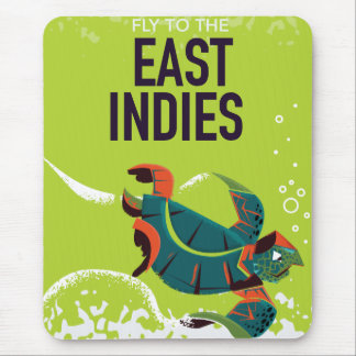 East Indies vintage travel poster art. Mouse Mat