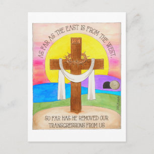 East is from the West Inspirational Postcard