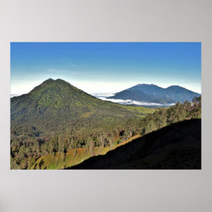 East Java Volcanoes Poster