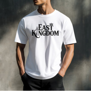 East Kingdom Medieval Typography Crown & Sword T-Shirt