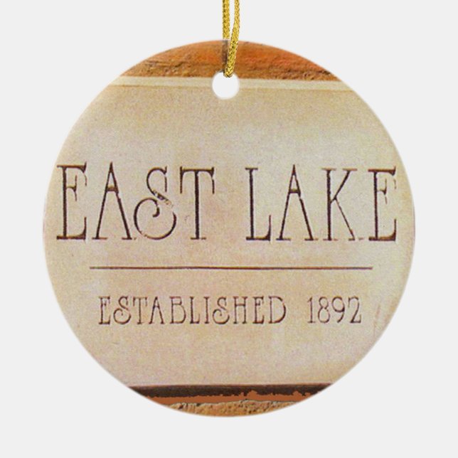 East Lake, East Lake Ornament, East Lake Decatur, Ceramic Tree Decoration (Front)