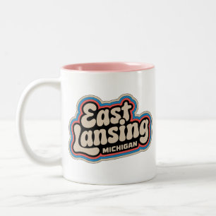 East Lansing 70s Retro Michigan Vintage Coffee Mug