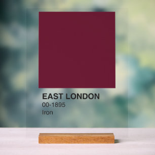 East London Iron - Clear Background Acrylic Sign
