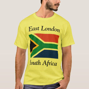East London, South Africa with South African Flag T-Shirt