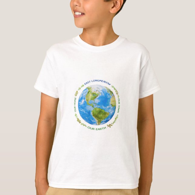 East Longmeadow Earth Day, original logo, T- Shirt (Front)