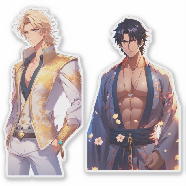 East Meets West Husbando Sticker Pack | Anime Fant (Front)