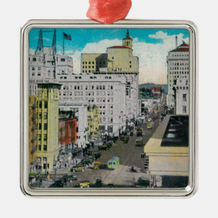 East on Broadway from San Diego Hotel Metal Tree Decoration