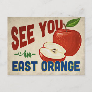 East Orange New Jersey Apple - Vintage Travel Postcard