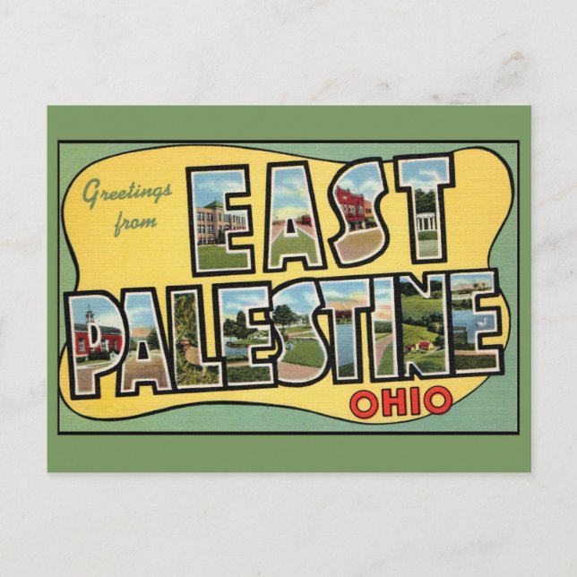 East Palestine Ohio Vintage Travel Postcard (Front)