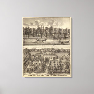 East Park, Racine and Oakland Farm Canvas Print