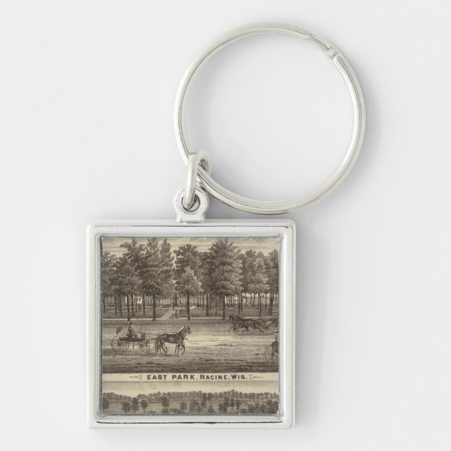 East Park, Racine and Oakland Farm Key Ring (Front)
