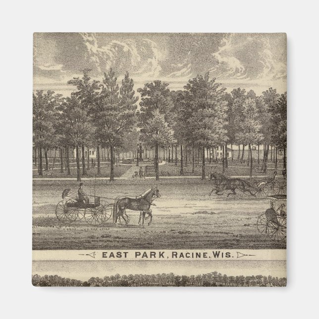 East Park, Racine and Oakland Farm Magnet (Front)