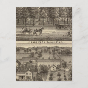 East Park, Racine and Oakland Farm Postcard