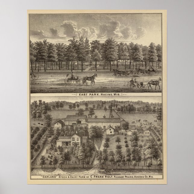 East Park, Racine and Oakland Farm Poster (Front)