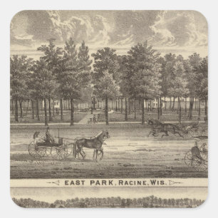 East Park, Racine and Oakland Farm Square Sticker