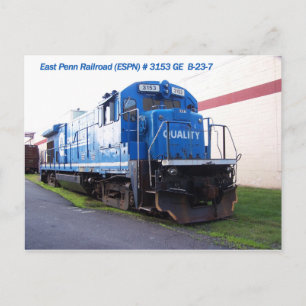 East Penn Railroad Locomotive #3153 Postcard