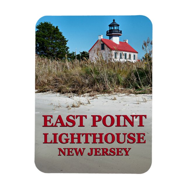 East Point Lighthouse, New Jersey Photo Magnet (Vertical)