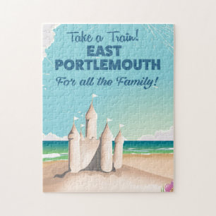 East Portlemouth Devon vintage travel poster. Jigsaw Puzzle
