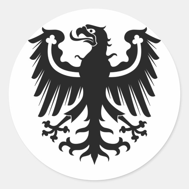 East Prussian Black Eagle Classic Round Sticker (Front)
