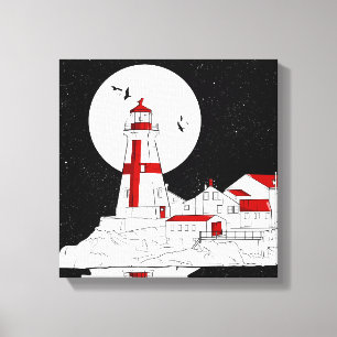 East Quoddy Head Lighthouse flat Canvas Print