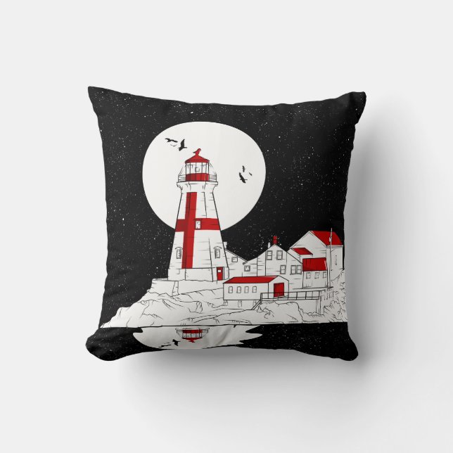 East Quoddy Head Lighthouse flat Cushion (Front)
