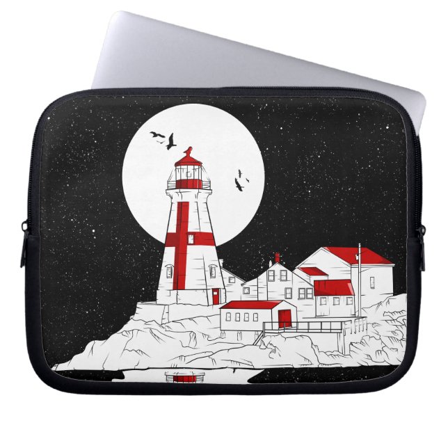 East Quoddy Head Lighthouse flat Laptop Sleeve (Front)