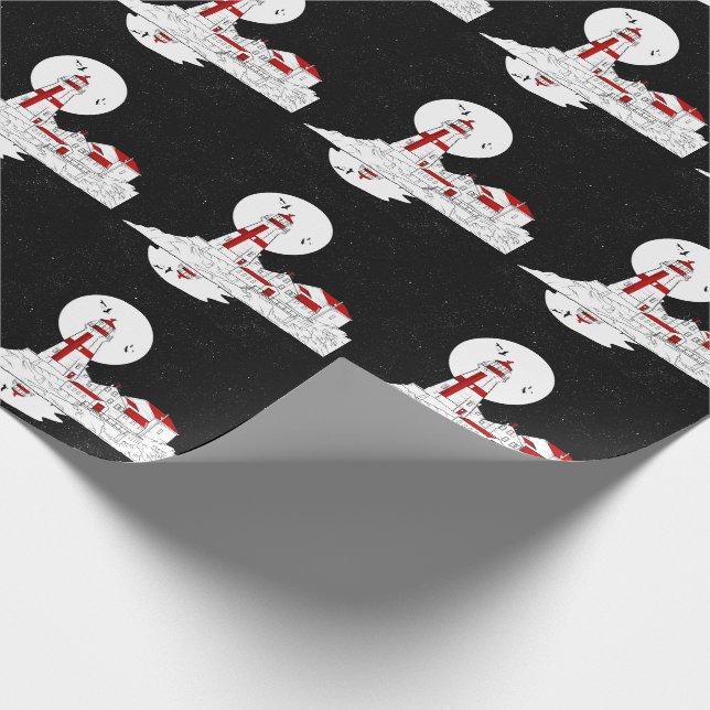 East Quoddy Head Lighthouse flat Wrapping Paper (Corner)