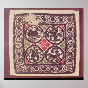 East Roman Empire tapestry showing wild beast Poster