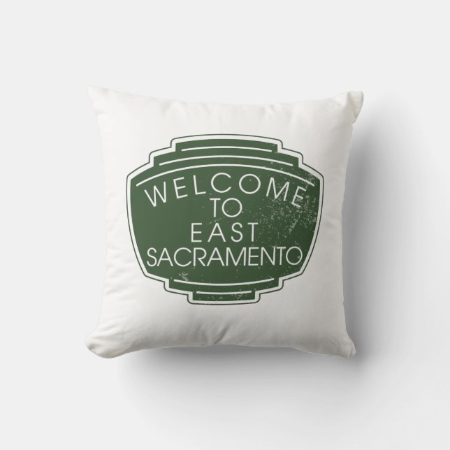East Sac Sign Pillow (Front)
