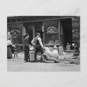 East Side Eviction, NYC, early 1900s Postcard