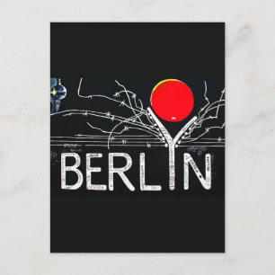 East Side Gallery, Berlin Wall, Barbed Wire/Red Su Postcard