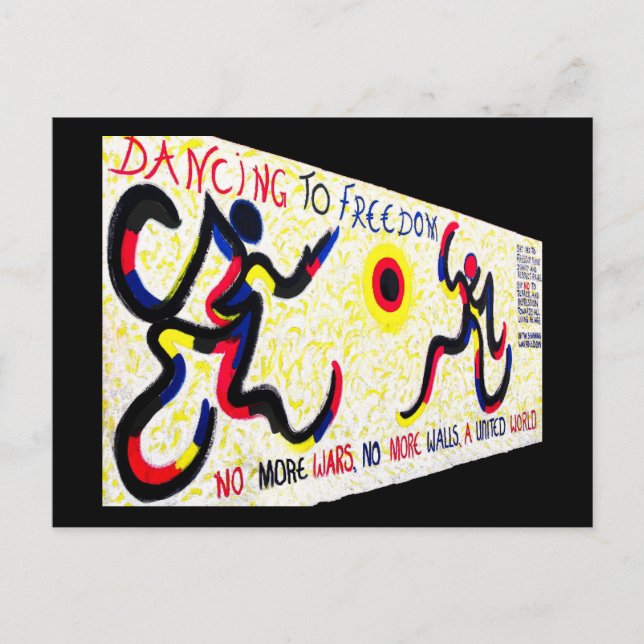 East Side Gallery,Berlin Wall,Dancing Freedom Postcard (Front)