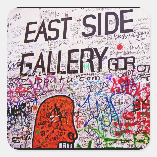 East Side Gallery, Berlin Wall, Graffiti Square Sticker (Front)
