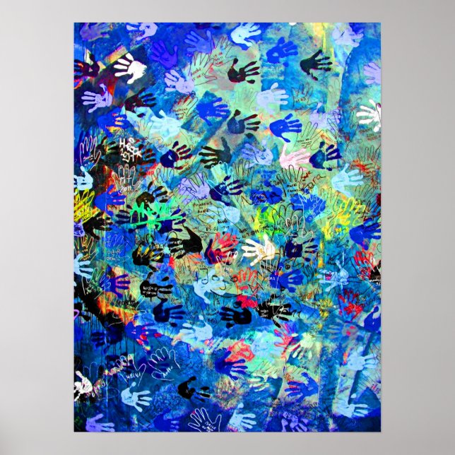 East Side Gallery, Berlin Wall, Hands (1) Poster (Front)