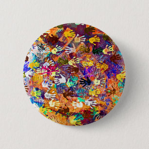 East Side Gallery, Berlin Wall, Hands (2) 6 Cm Round Badge