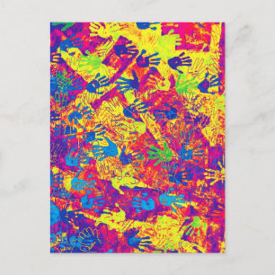 East Side Gallery, Berlin Wall, Hands (5) Postcard